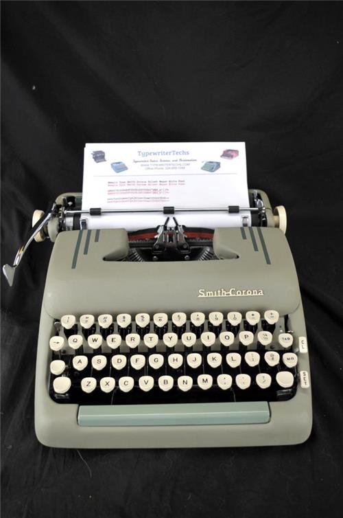 The Smith Corona manual portable typewriter flat top line of the